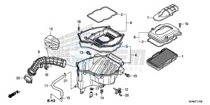 GLR1251WHH UK - (E) drawing AIR CLEANER