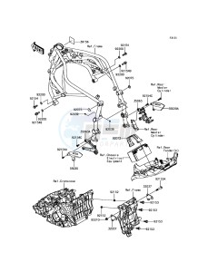 NINJA H2 / NINJA H2 CARBON ZX1000XHF XX (EU ME A(FRICA) drawing Frame Fittings