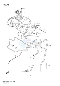 GSX-R1000 (E21) drawing FUEL TANK (GSX-R1000L1 E51)