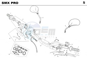 SMX PRO 50 drawing CONTROLS -  STEER