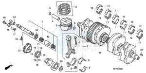 CB1300SA9 SI / ABS BCT MME TWO - (SI / ABS BCT MME TWO) drawing CRANKSHAFT/PISTON