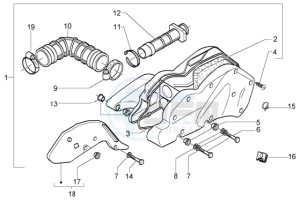 X9 125 Evolution drawing Air filter