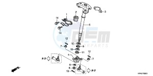 TRX420TEC TRX420 ED drawing STEERING SHAFT ( STD)