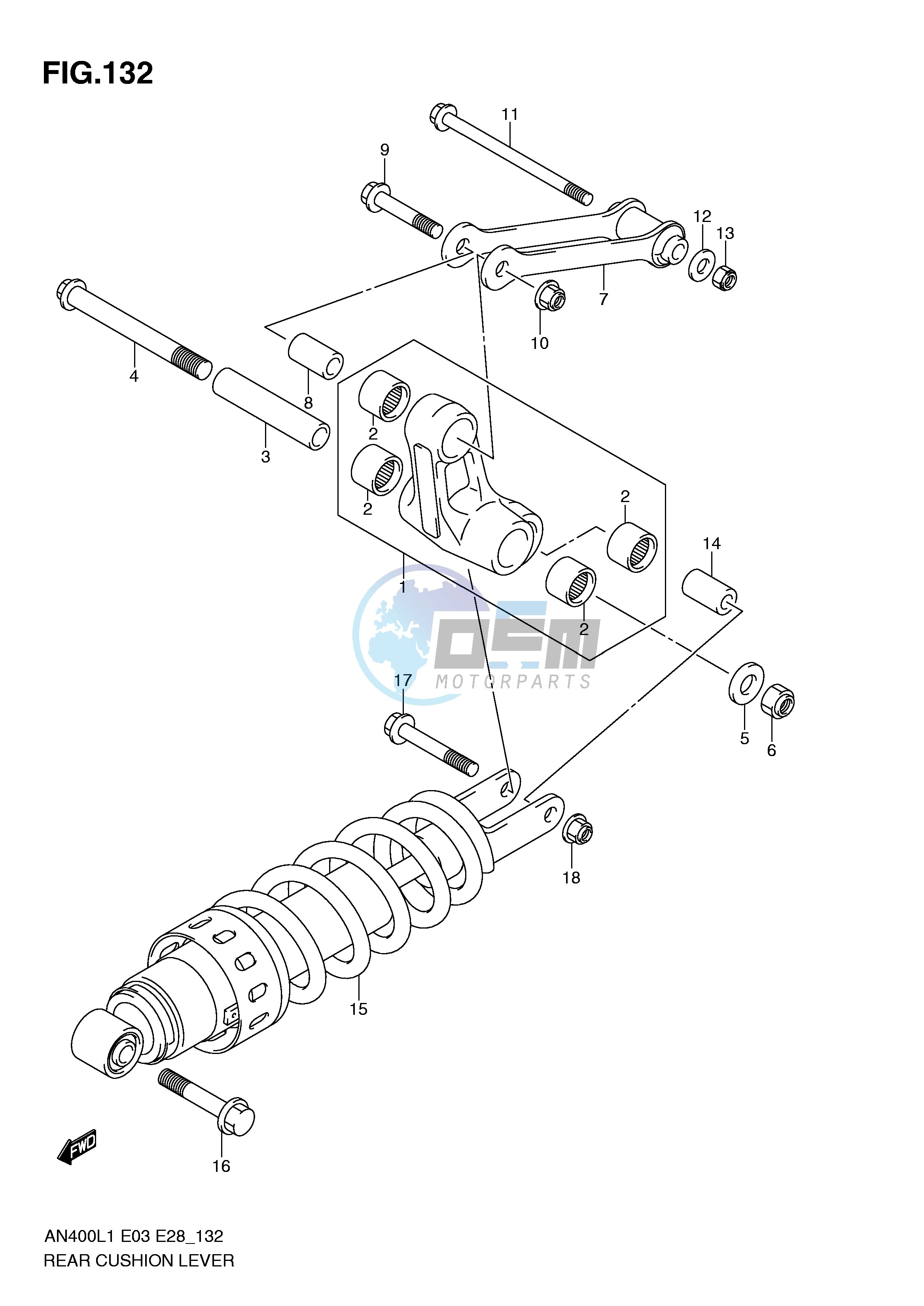 REAR CUSHION LEVER (AN400L1 E33)