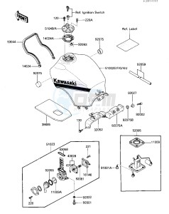 ZX 1000 A [NINJA 1000R] (A1-A2) [NINJA 1000R] drawing FUEL TANK