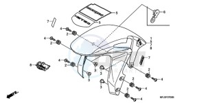 CBR600RA9 E / ABS MME drawing FRONT FENDER