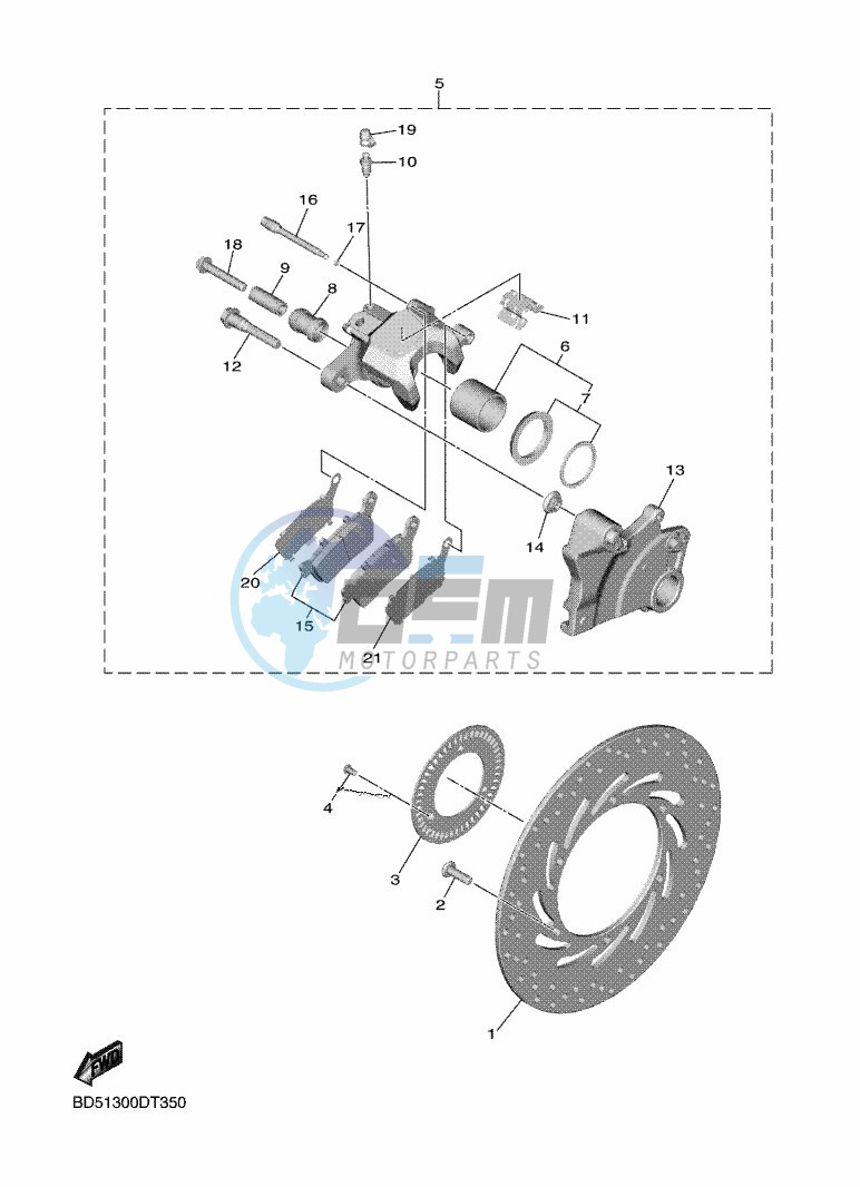 REAR BRAKE CALIPER