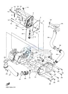 YFM300 RAPTOR 300 (1SC6 1SC7 1SC5) drawing CRANKCASE COVER 1