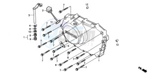 XL650V TRANSALP drawing RIGHT CRANKCASE COVER