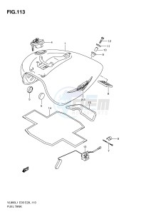 VL800 (E3-E28) VOLUSIA drawing FUEL TANK (VL800L1 E33)