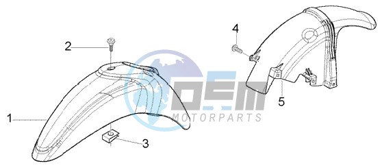 Front and rear mudguard