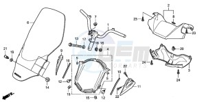 FES150 125 S-WING drawing HANDLE PIPE/HANDLE COVER (FES1257/A7)(FES1507/A7)