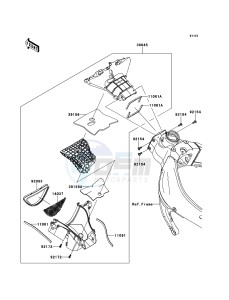 NINJA ZX-6R ZX600RDF FR GB XX (EU ME A(FRICA) drawing Air Duct