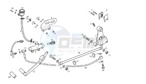 GPR REPLICA PESEK - 50 CC EU2 drawing REAR BRAKING SYSTEM