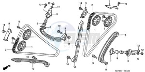 VFR8009 Europe Direct - (ED / MME TWO) drawing CAM CHAIN/TENSIONER