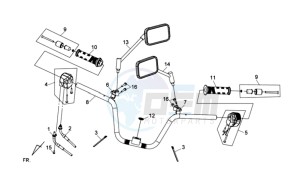 MAXSYM 400 EFI ABS drawing HANDLEBAR