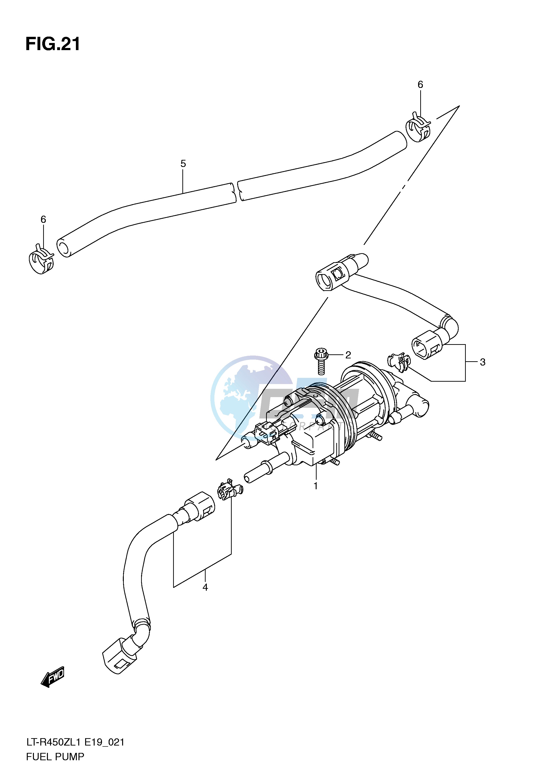 FUEL PUMP (LT-R450L1 E19)