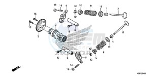 SH125AD SH125i UK - (E) drawing CAMSHAFT/ VALVE