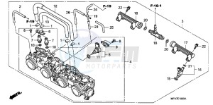 CB1000RC drawing THROTTLE BODY