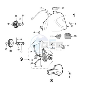 XPS SM EX drawing OIL TANK / OIL PUMP PRICOL