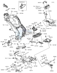 VERSYS 1000 KLZ1000BHF XX (EU ME A(FRICA) drawing Frame Fittings