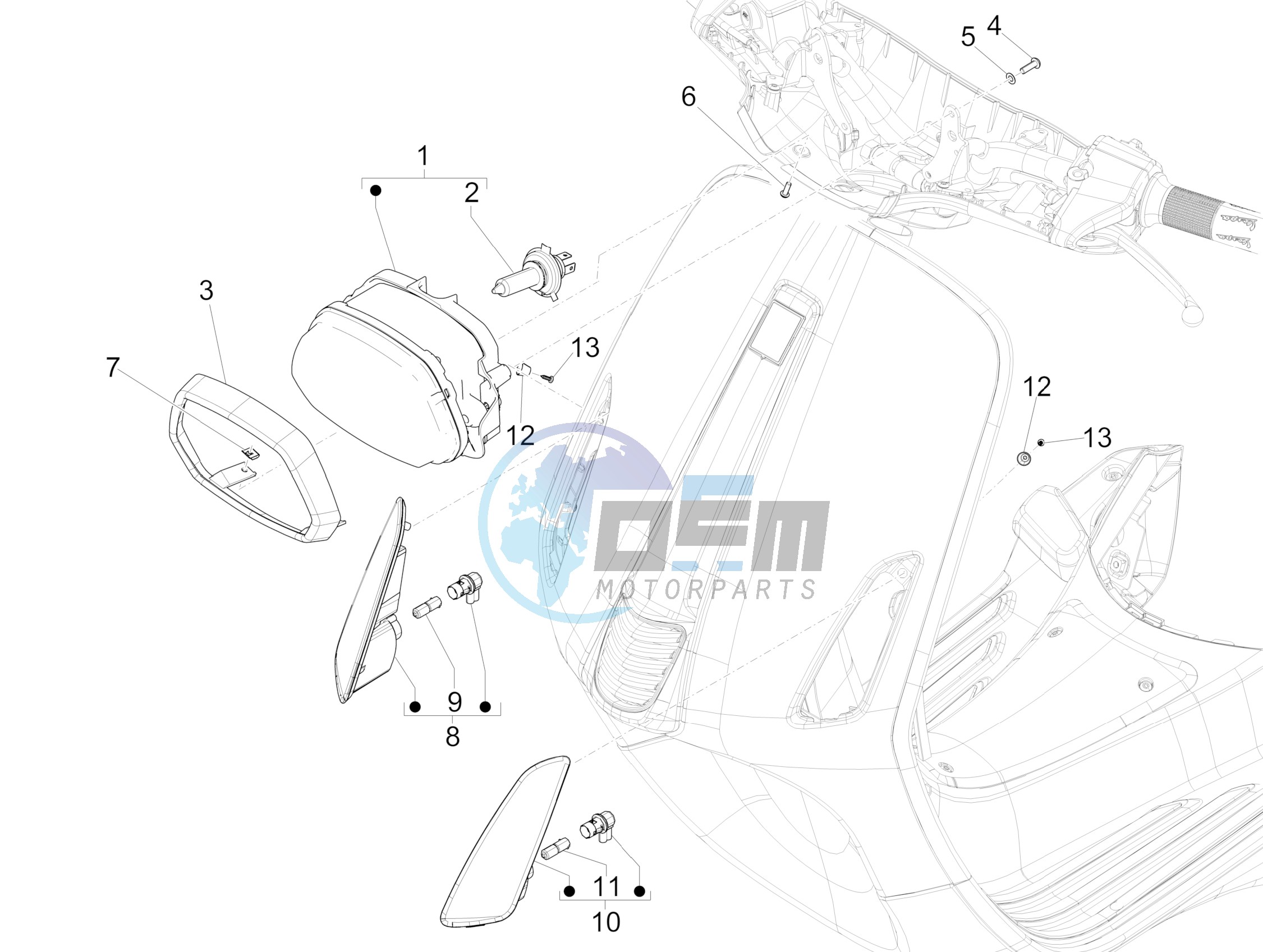 Front headlamps - Turn signal lamps