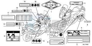 NC750DE Integra - NC750D Europe Direct - (ED) drawing CAUTION LABEL