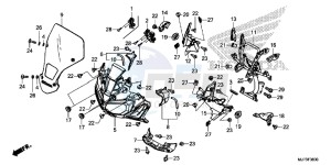 CRF1000G CRF1000 - Africa Twin Europe Direct - (ED) drawing FRONT COWL