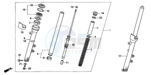 CBF1000S drawing FRONT FORK