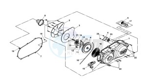 QUAD LANDER 300S drawing CRANKCASE COVER LEFT