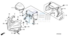 VFR1200XLE CrossTourer - VFR1200X 2ED - (2ED) drawing UPPER COWL (CBR125RW7/RW9/RWA)