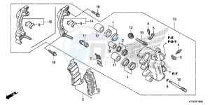 SH300AE SH300AE UK - (E) drawing FRONT BRAKE CALIPER