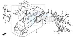 CB1300A CB1300SUPER FOUR drawing REAR FENDER (CB1300/S)