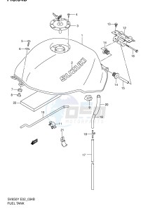 SV650S (E2) drawing FUEL TANK (MODEL K2)