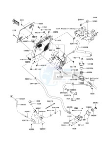 KVF 750 B (BRUTE FORCE 750 4X4I) (B6F-B7FA) B6F drawing RADIATOR