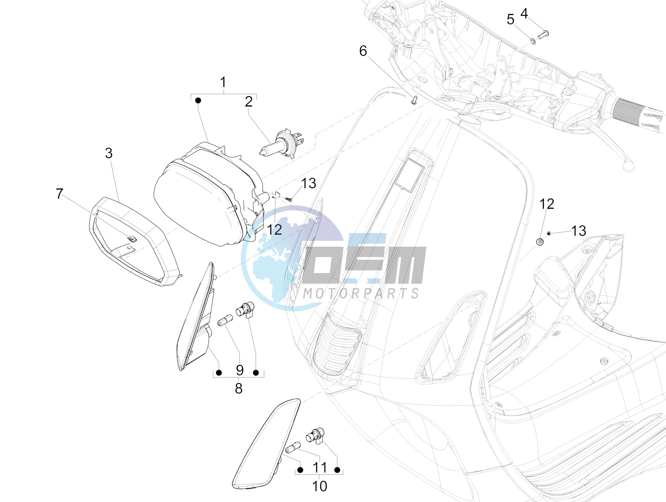 Front headlamps - Turn signal lamps