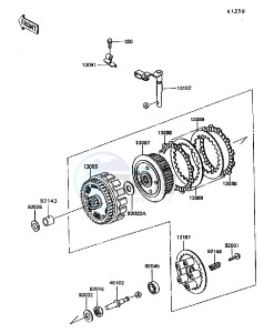 KL 650 A [KLR650] (A6-A9) [KLR650] drawing CLUTCH