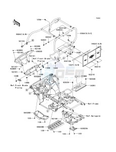 KAF 400 A [MULE 610 4X4] (A6F-AF) AAF drawing GUARDS_CAB FRAME