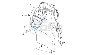 Scarabeo 50 2t drawing Front body IV - Front fairing