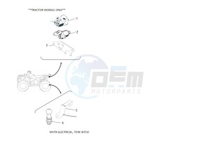 YFM700FWAD GRIZZLY 700 EPS (BLTE) drawing WVTA ELECTRICAL, TOW HITCH