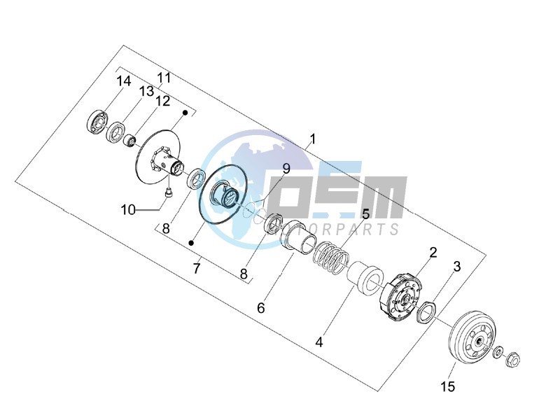 Driven pulley