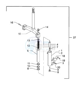 X9 125 SL drawing Fork