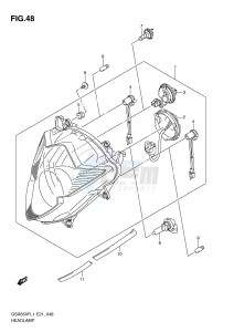 GSX650F (E21) Katana drawing HEADLAMP (GSX650FAL1 E21)