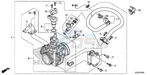 CRF250LF CRF250L E drawing THROTTLE BODY