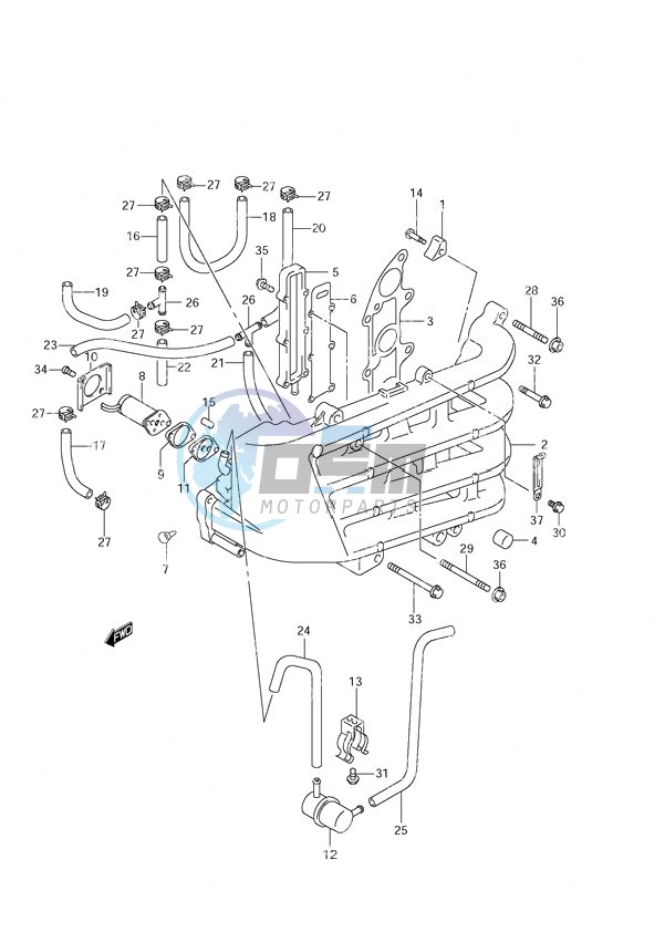 Inlet Manifold (S/N 973970 to 2000)