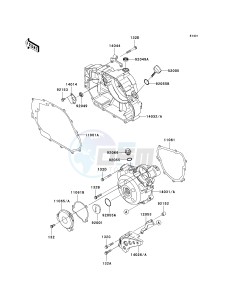 KLX 140 B (KLX140L MONSTER ENERGY) (B8F-B9FA) B8F drawing ENGINE COVER-- S- -