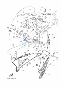 TT-R110E (B51K) drawing FUEL TANK