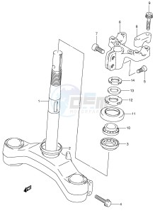 AN400 (E2) Burgman drawing STEERING STEM (MODEL X)