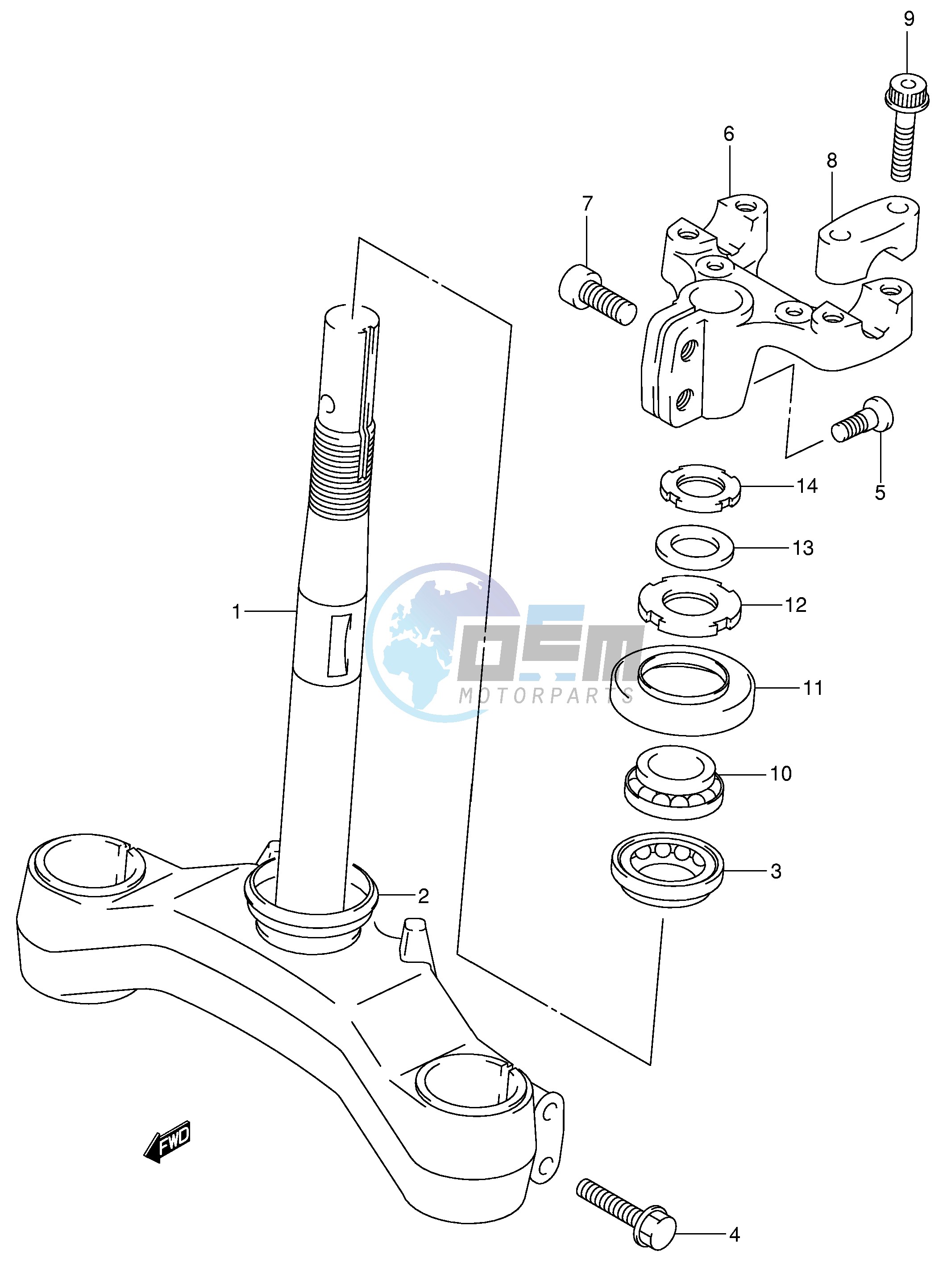 STEERING STEM (MODEL X)