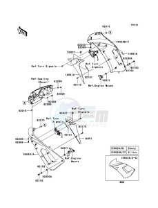 ER-6f ABS EX650B6F GB XX (EU ME A(FRICA) drawing Cowling(Center)